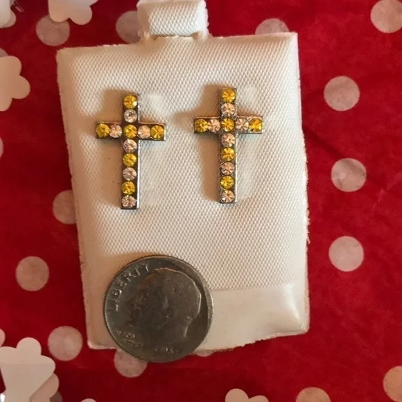 Fashion silver crosses with CZs - Picture 2 of 3